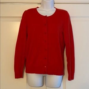 Talbots - burnt orange cardigan